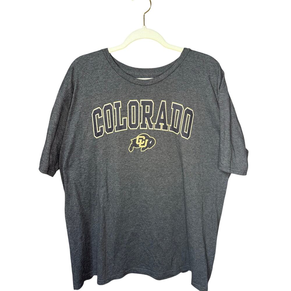 UNIVERSITY OF COLORADO Men’s Grey CU Buffaloes T-shirt Size 2XL EUC